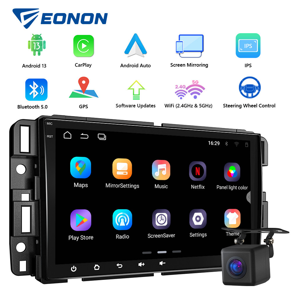 Eonon GMA13 Android 13 8" IPS Car Stereo GPS Navigation WiFi For Chevy GMC + CAM
