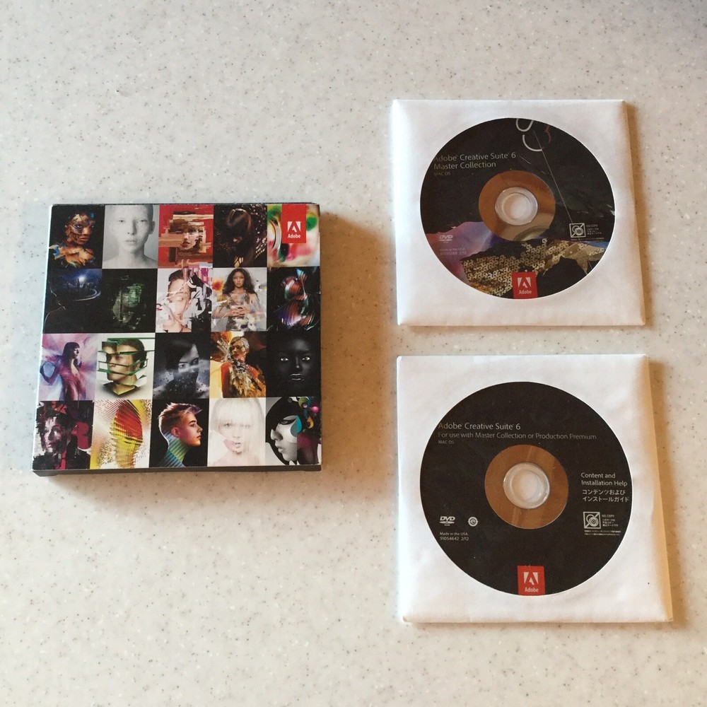 Adobe CS6 Master Collection for Mac - Discs and Serial Number