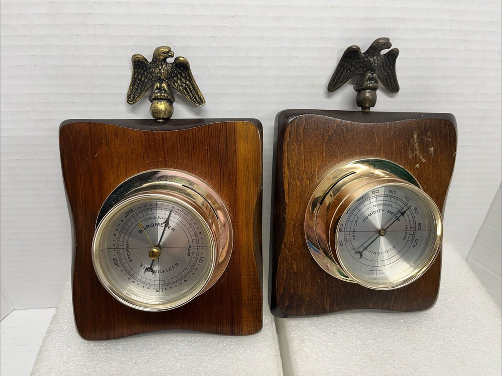 Vintage Springfield Barometer And Humidity Meter