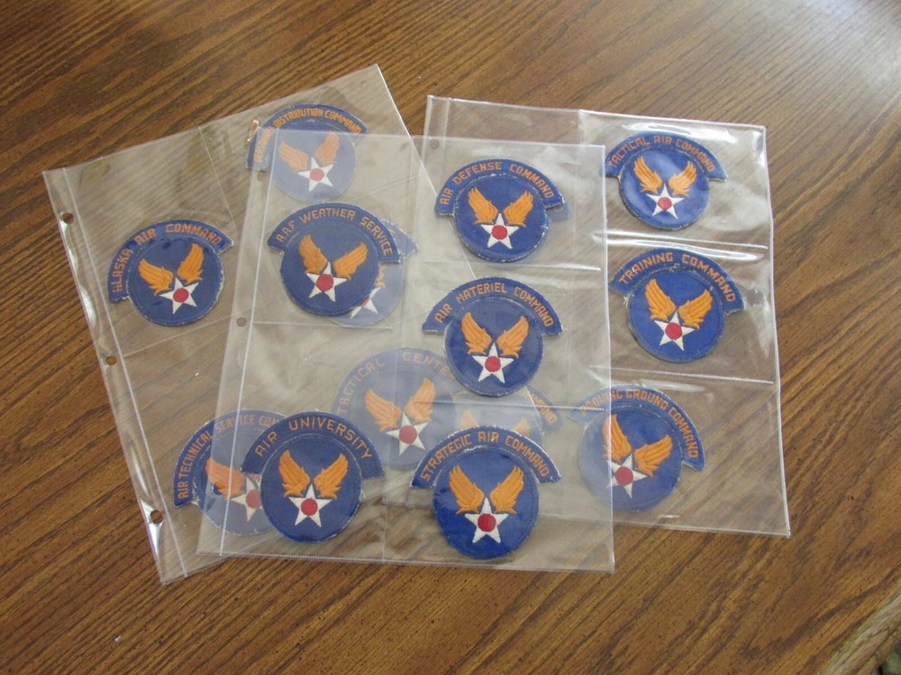 WW2 AAF  15 different  Tab set Army Air Force patch lot collection