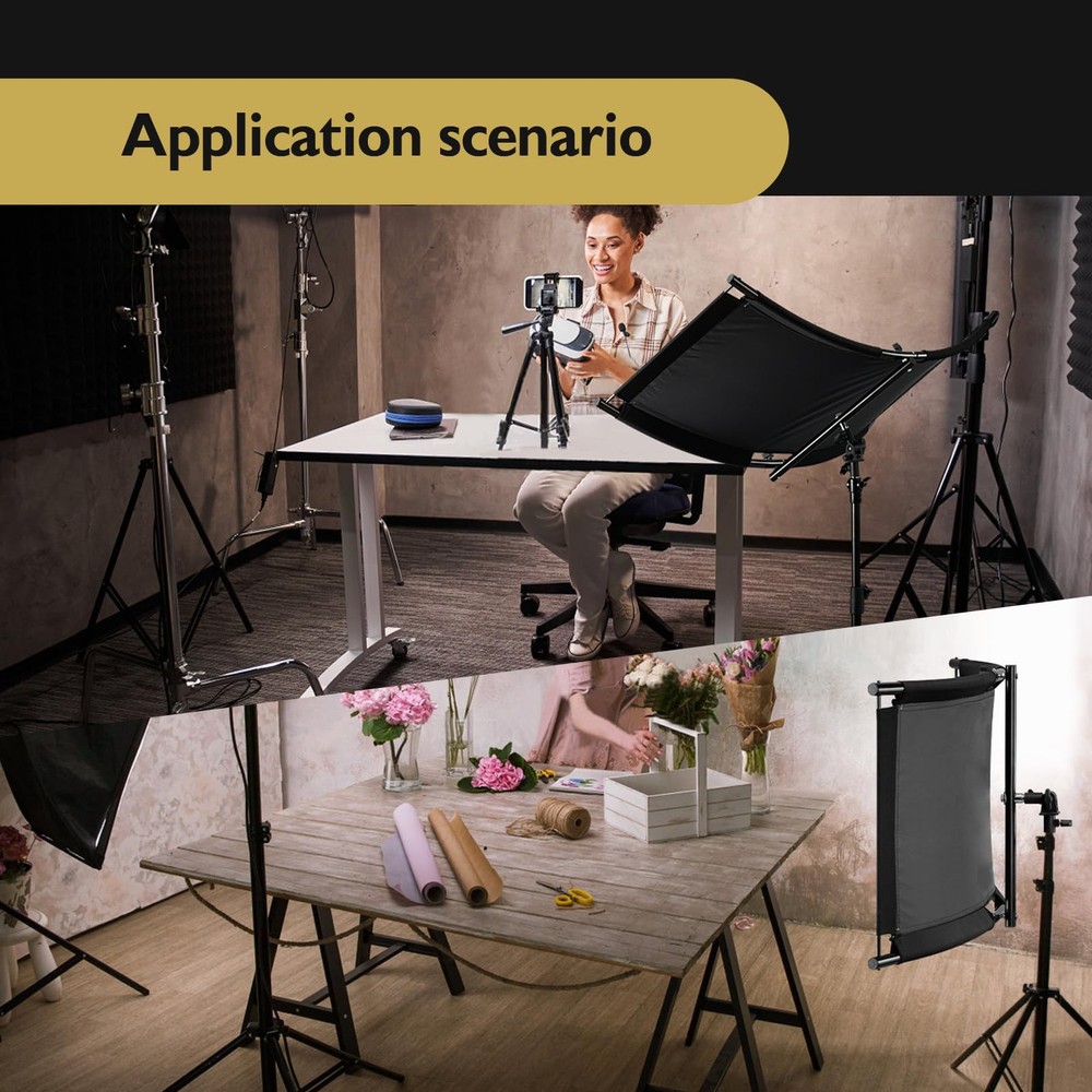 Clamshell Light Reflector/Diffuser with Carrying Case,40"X20" (4 Color in 1) ...