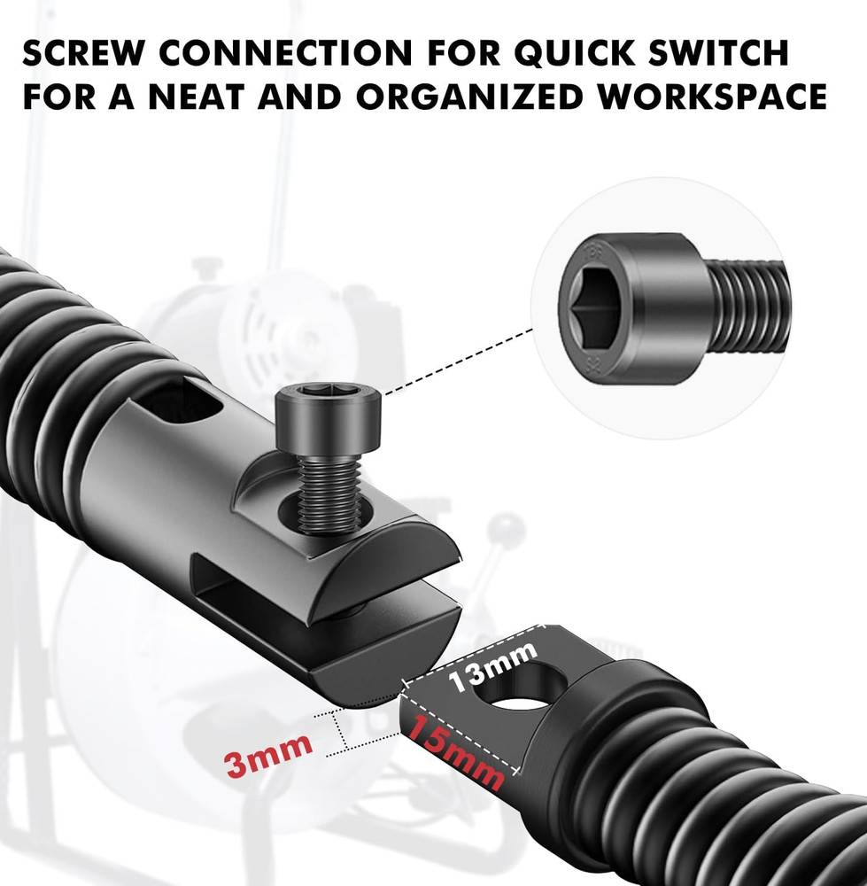 Drain Snake Drill Attachments,8-Piece Drain Cleaner Combination Cutter Heads