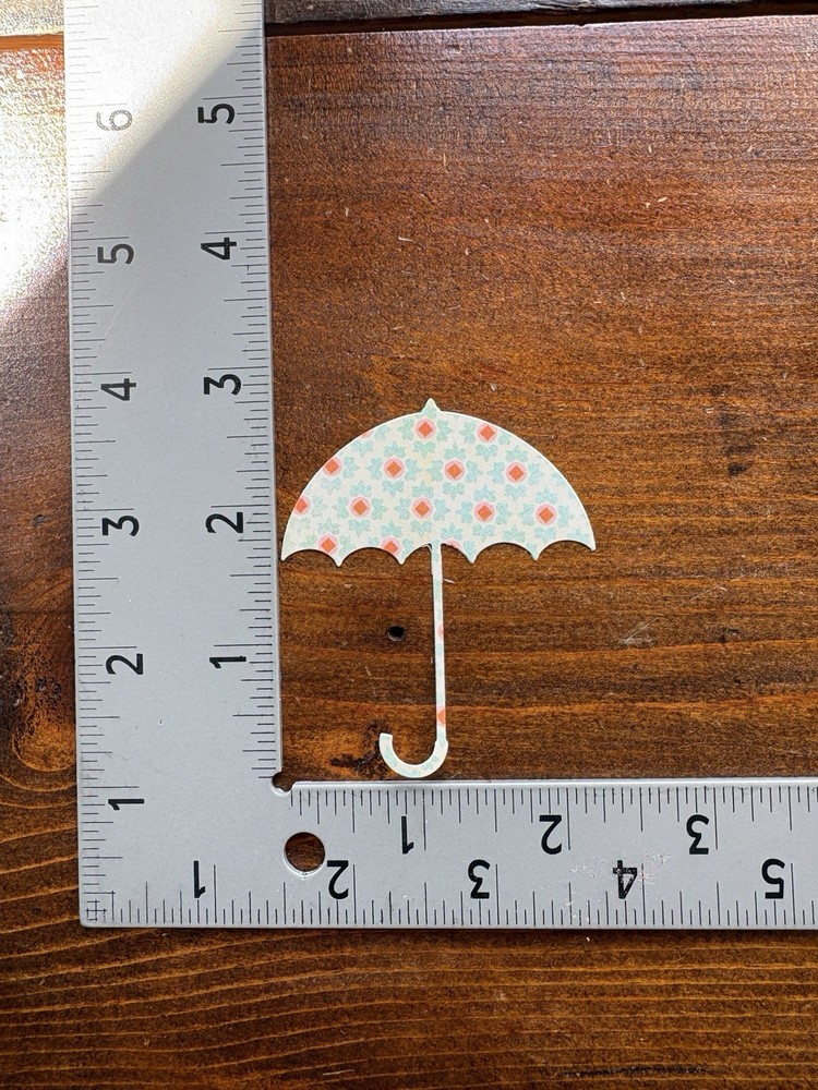 Umbrella Die Cut Outs Card Embellishments Mixed Patterns