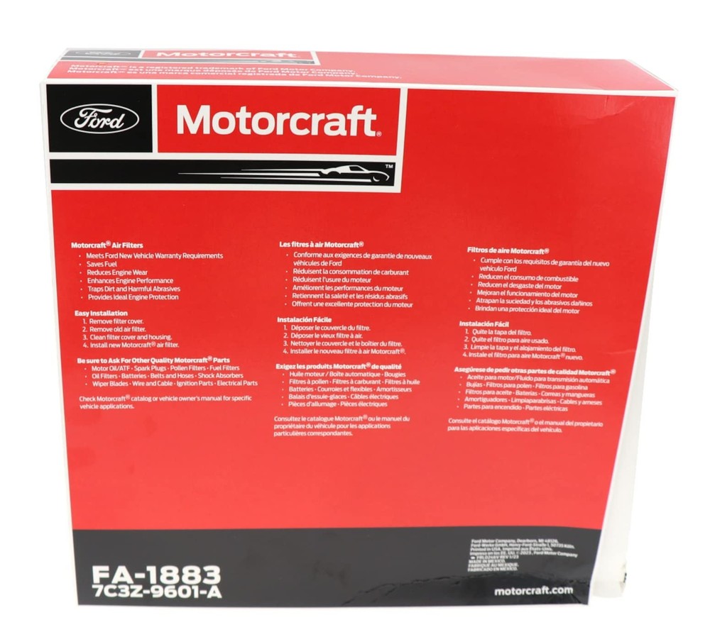 Motorcraft FA1883 Engine Air Filter OEM Replacement - Improve Performance & Effi