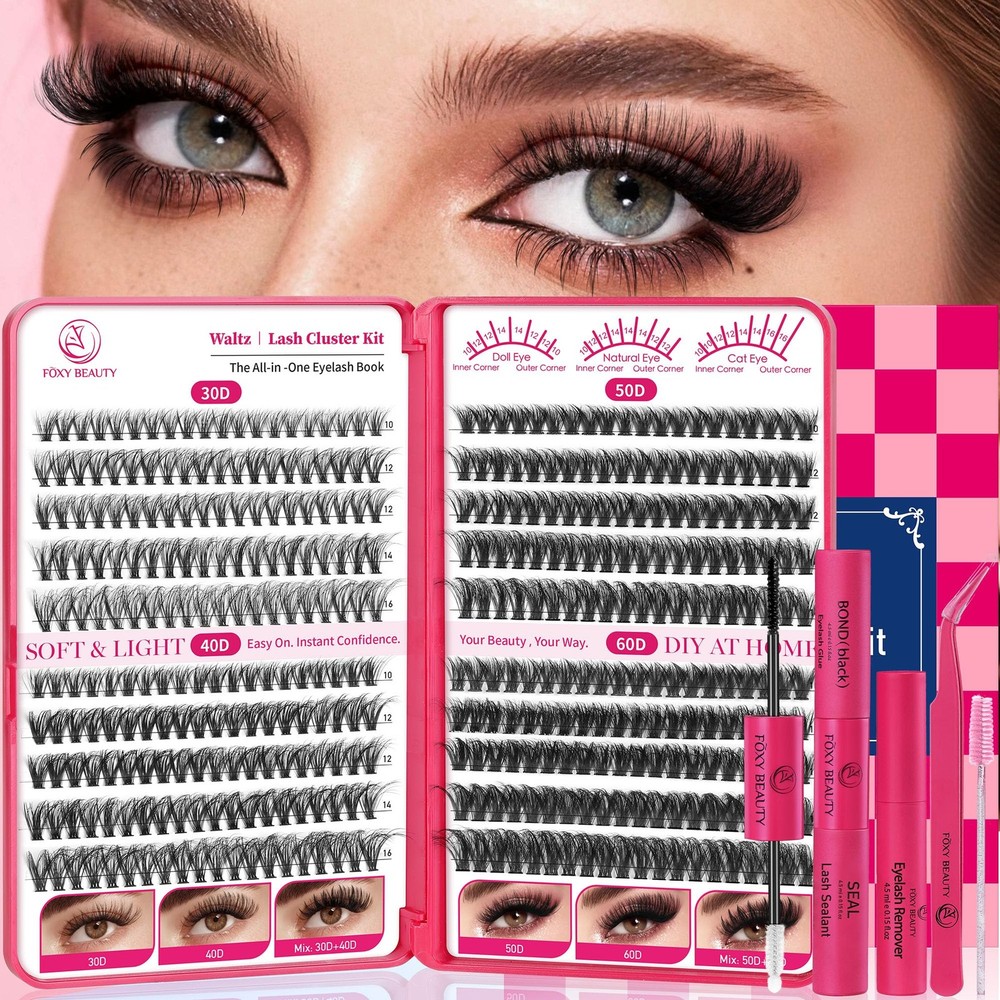 Waltz Lash Clusters Kit - Lash Clusters Lashes D Curl Eyelash Clusters Lash E...