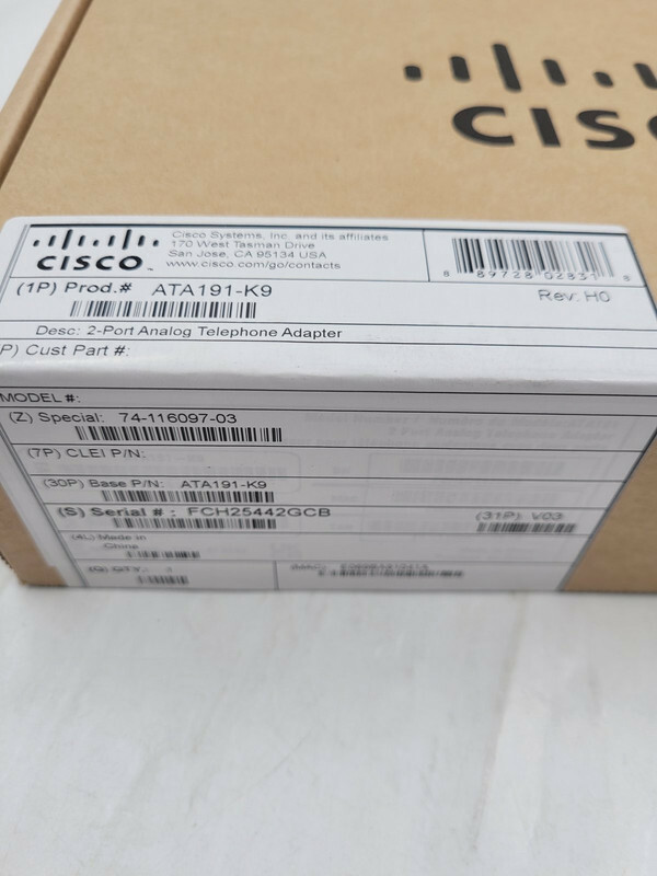 CISCO ATA 191 ANALOG TELEPHONE ADAPTER ATA191-K9