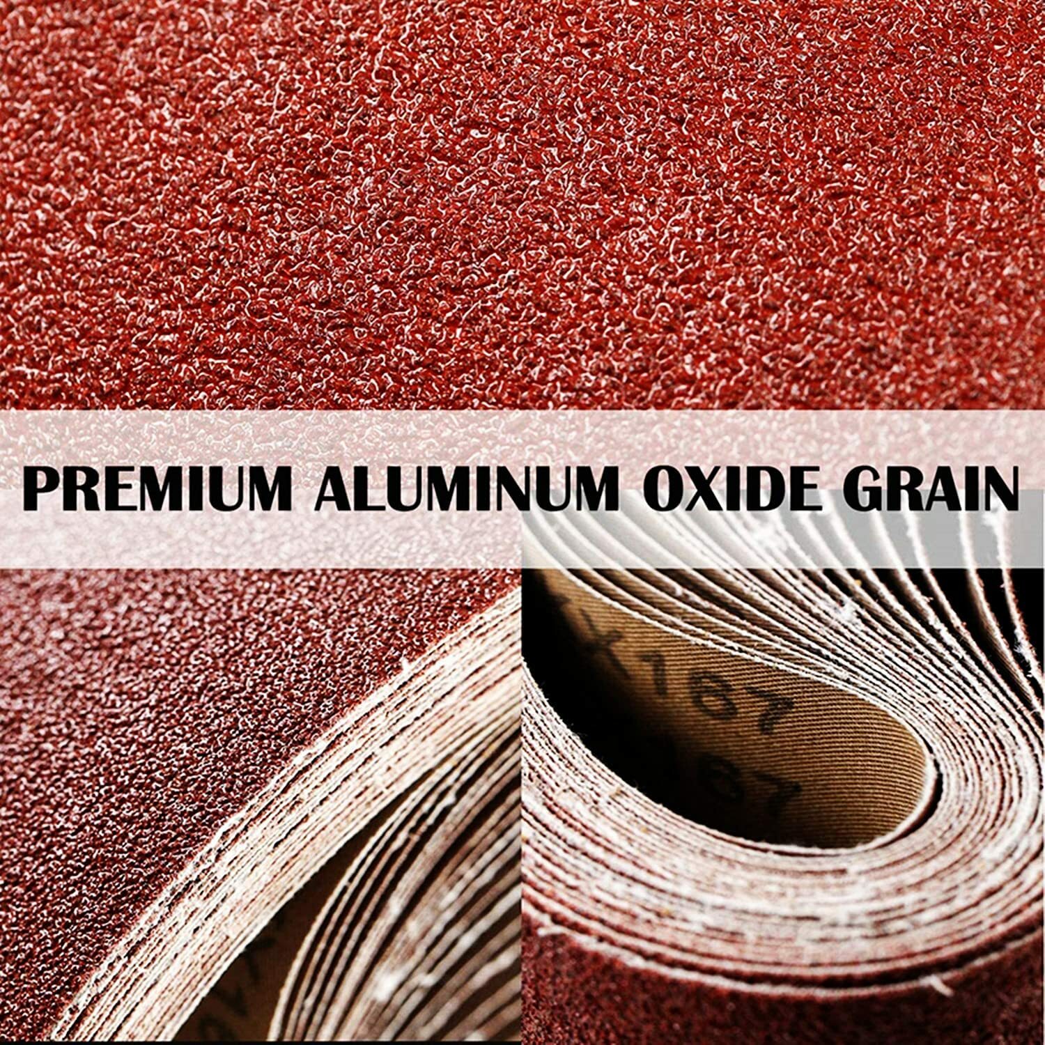 54 PCS 3 x 18 in AO Sanding Belts 40/60/80/120/150/180/240/320/400 Assorted Grit