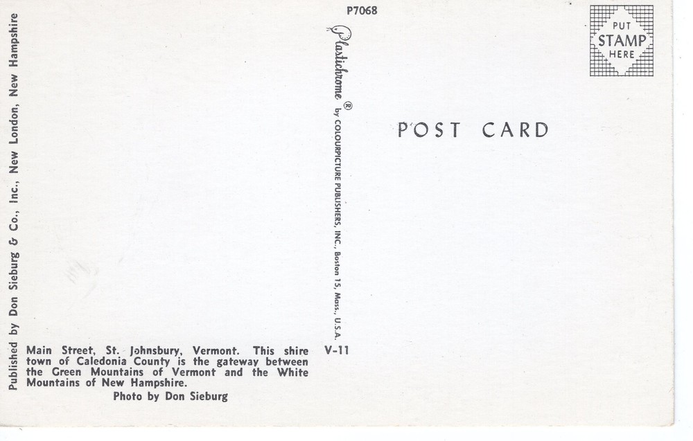 MAIN STREET, ST. JOHNSBURY, VT - PC5215