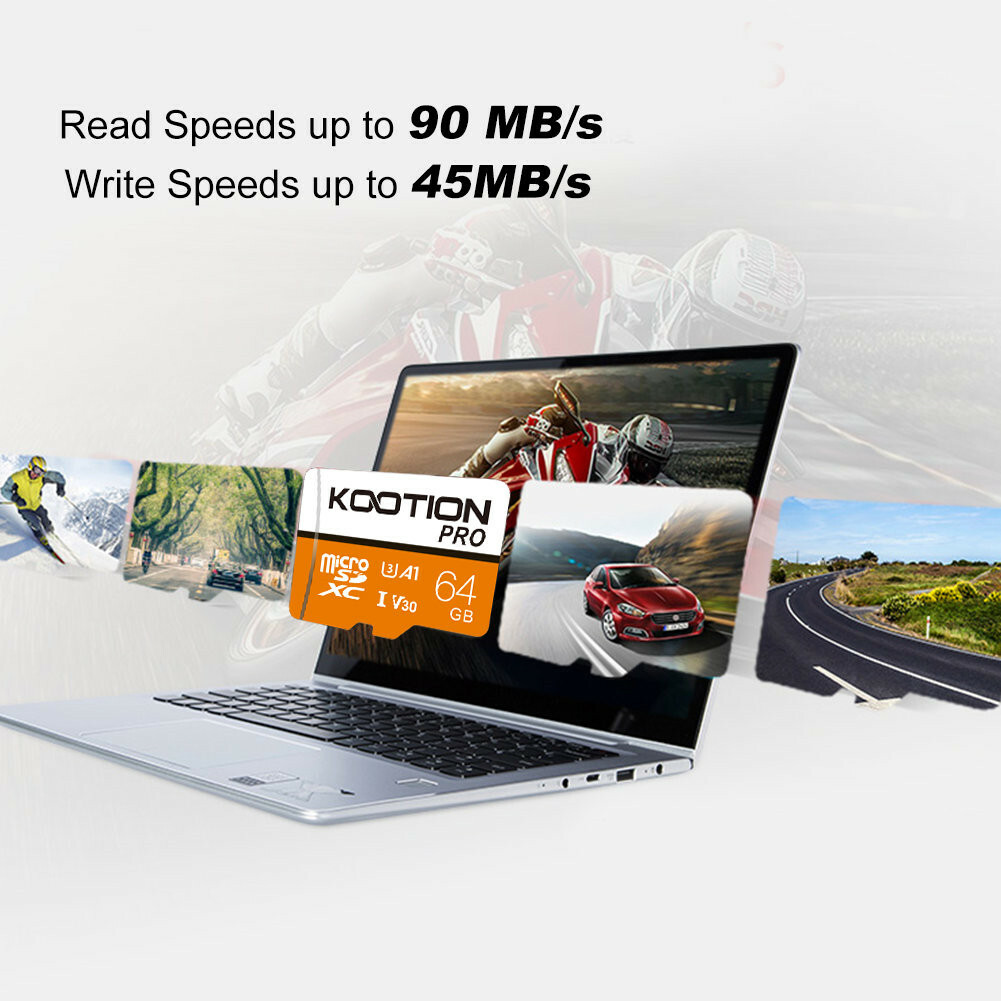 1-3PACK 64GB 128GB 256GB Micro SD Card Class 10 V30 Memory Card U3 TF Card LOT