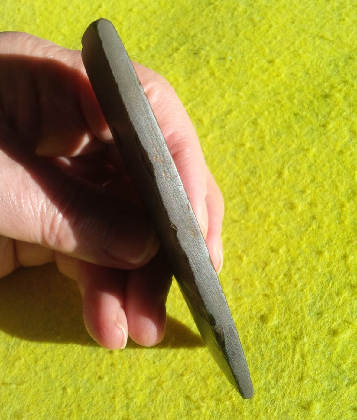 4-3/8" DRILLED SLATE PENDANT KENTUCKY ARROWHEAD AUTHENTIC INDIAN ARTIFACT GORGET