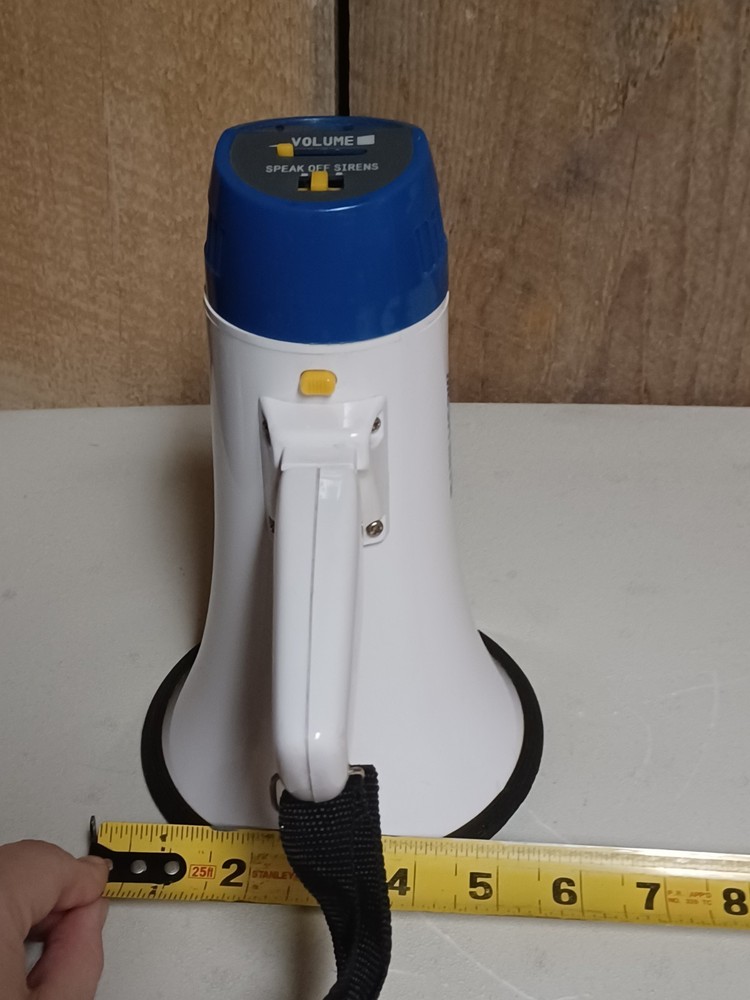 Vintage Blue/White Mega Mite Megaphone