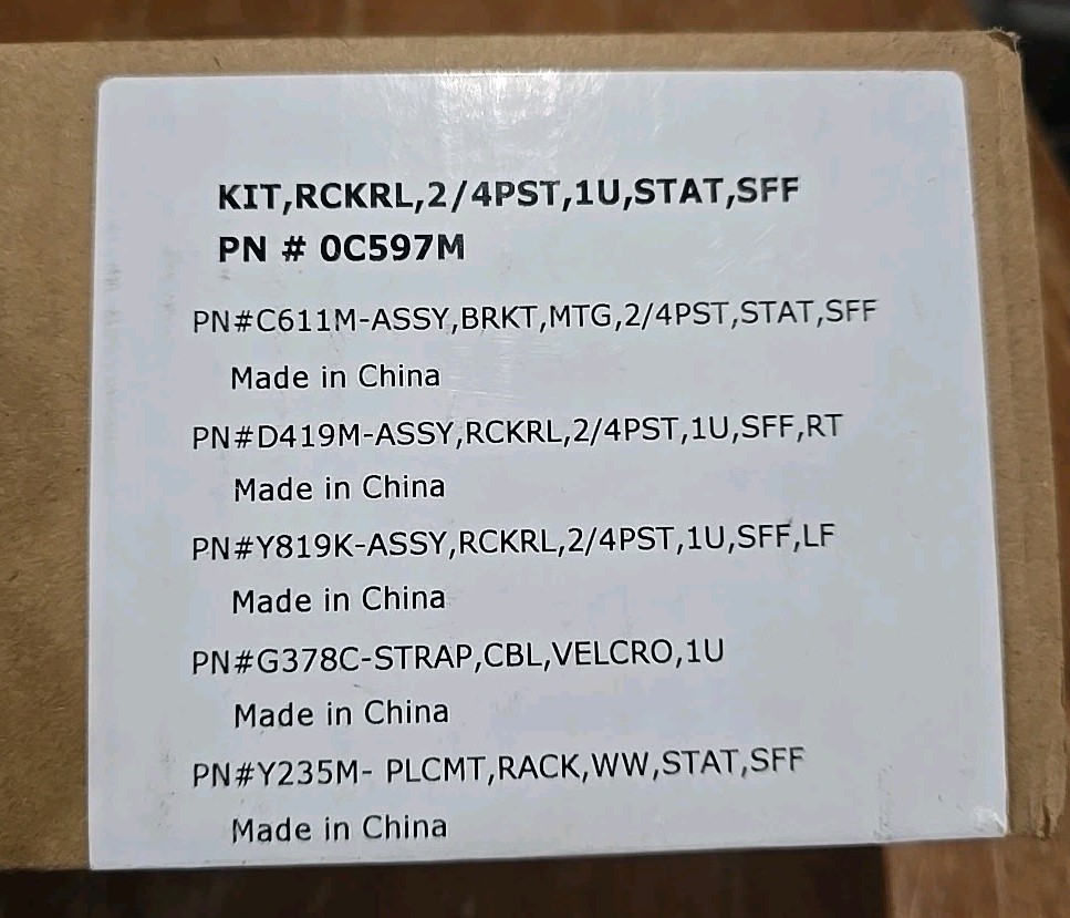 Dell Server Rackmount Rack C597M 2/4 Post 1U