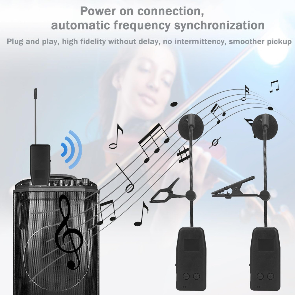 2.4G Wireless Instruments Microphone Saxophone Microphone Portable Handheld Mini