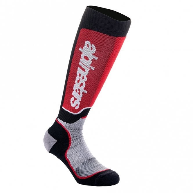 Alpinestars Youth Socks - MX Plus (Black/Grey/Red)