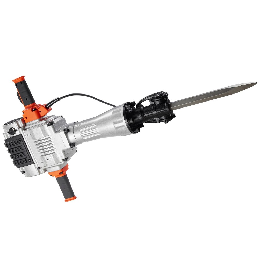 Industrial Jack Hammer: 2100W, 1650 BPM, Point & Flat Chisels