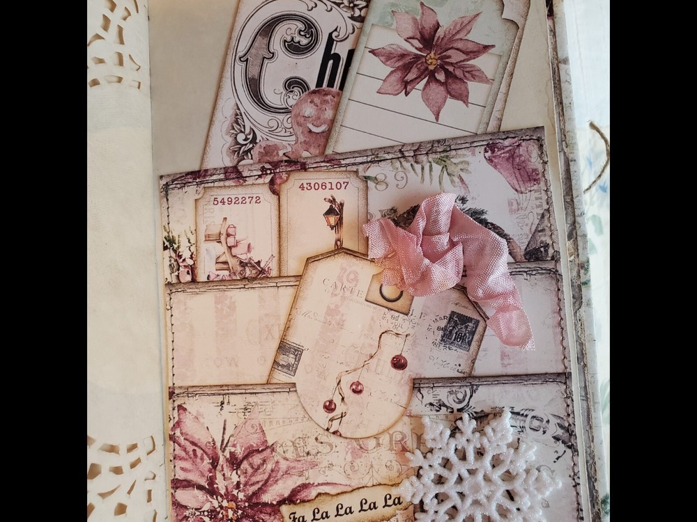 Completed Large Art / Junk Journal Christmas Handmade