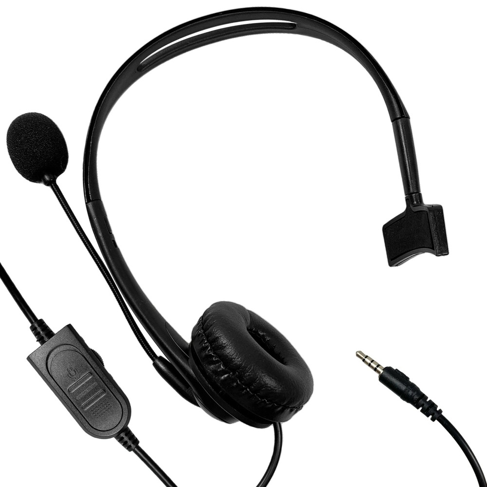 Computer Headset Single Sided w/Microphone Volume Control for Webinar Zoom Skype