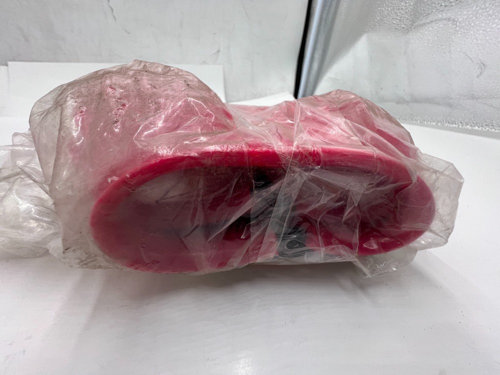QTY 2 Centaur Basic PVC Ribbed Bell Boots Hot Pink