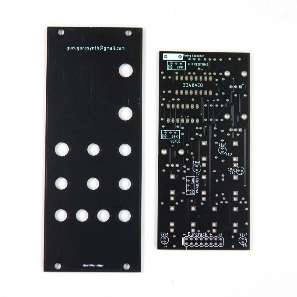 3340 VCO / Eurorack / PCB + Front Panel / DIY Synth / Oscillator / Synthesiser