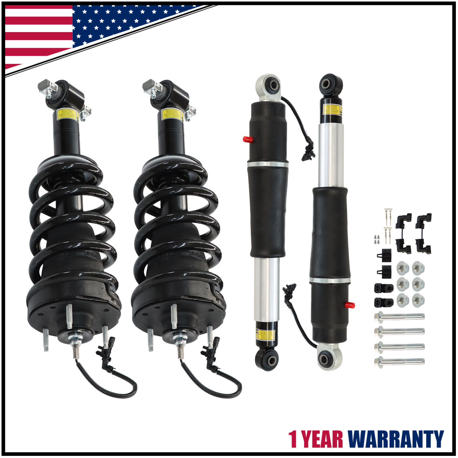FRONT Strut Assy + REAR shock Absorber 2015-20 For Escalade Suburban Tahoe Yukon
