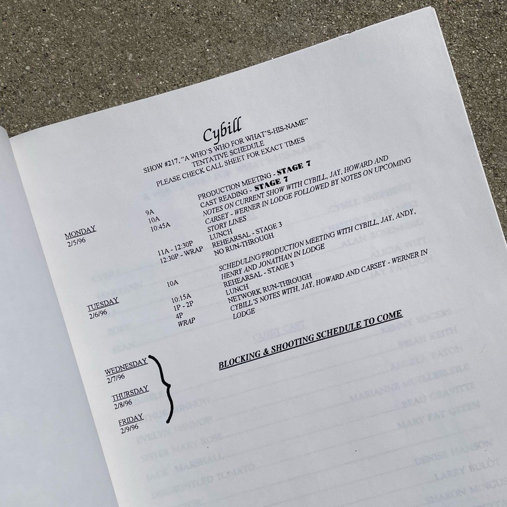 CYBILL 1996 TV Series SET Production Used Scripts Table Final Revised Drafts