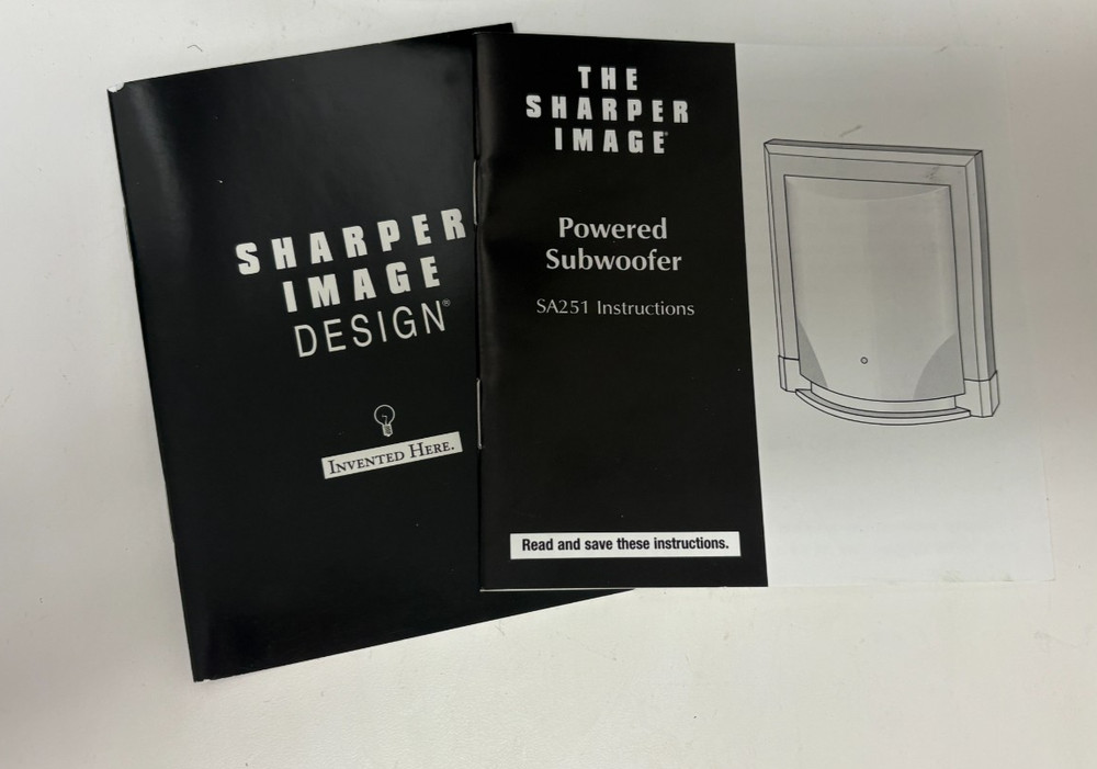 Sharper Image Sleek One-CD AM/FM Stereo System & Powered Subwoofer COMPLETE