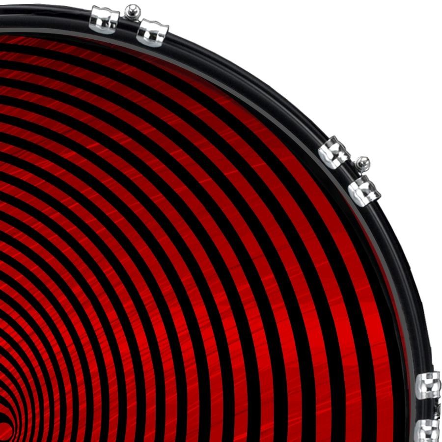 22" Custom Bass Kick Drum Front Head Graphic Graphical Offset Circles