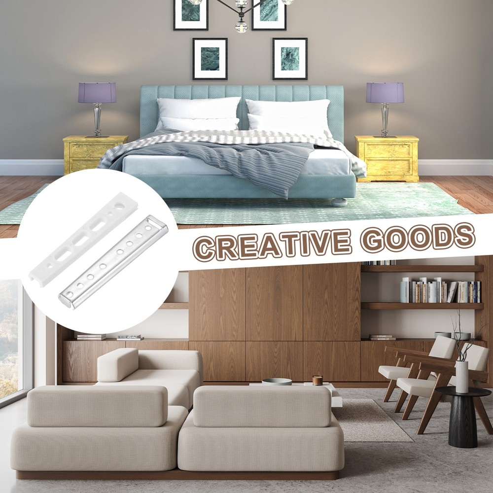 2Pcs Sectional Couch Connectors, Sofa Connector Bracket (152mm, Silver)