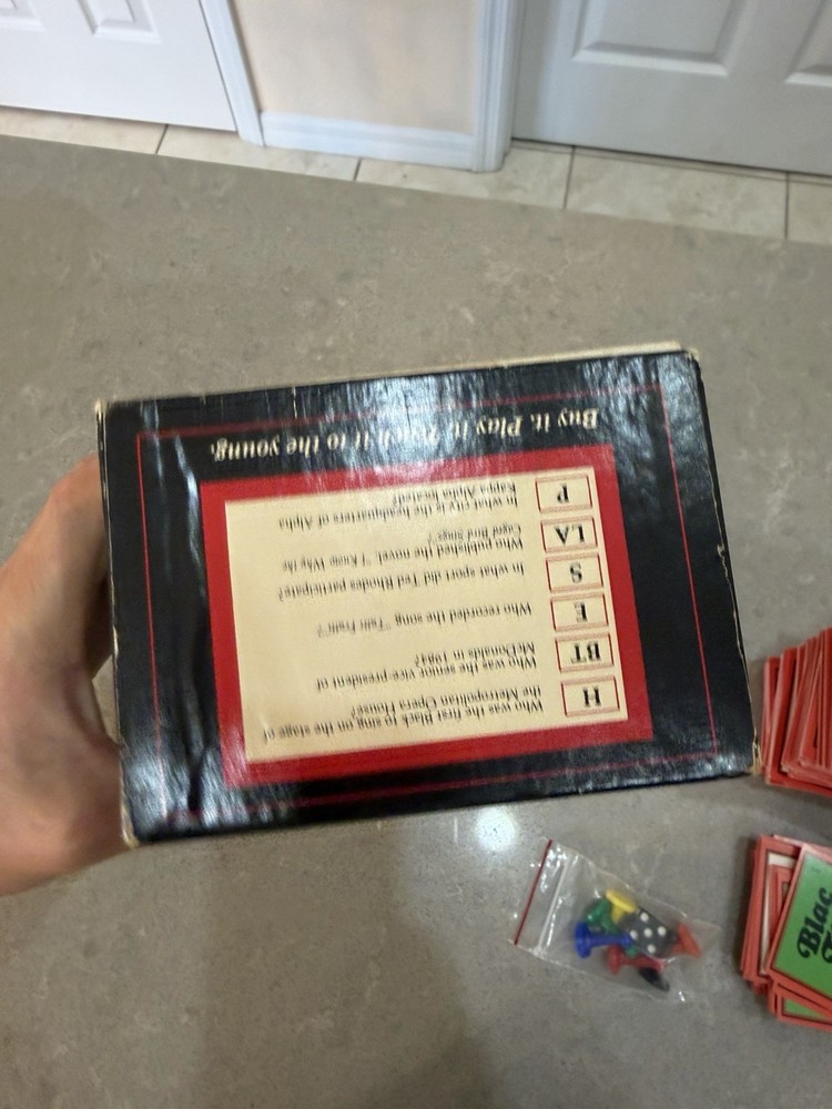 Rare! Blac Fax Trivia Game - Read Description