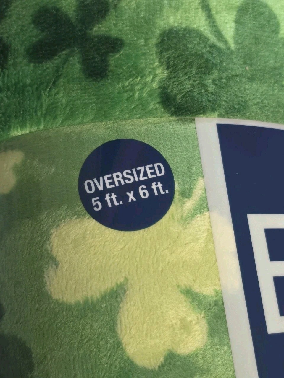 St. Patrick’s Day Clovers The Big One Oversized Soft Throw 5'x6' Plush Blanket