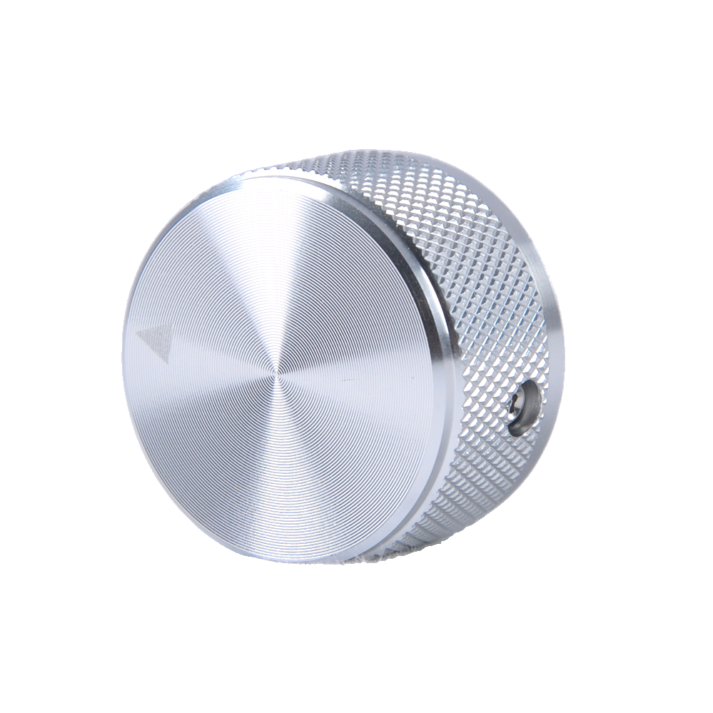 2pcs Potentiometer Volume Control Knobs Aluminum Silver 30x17mm Guitar Amp