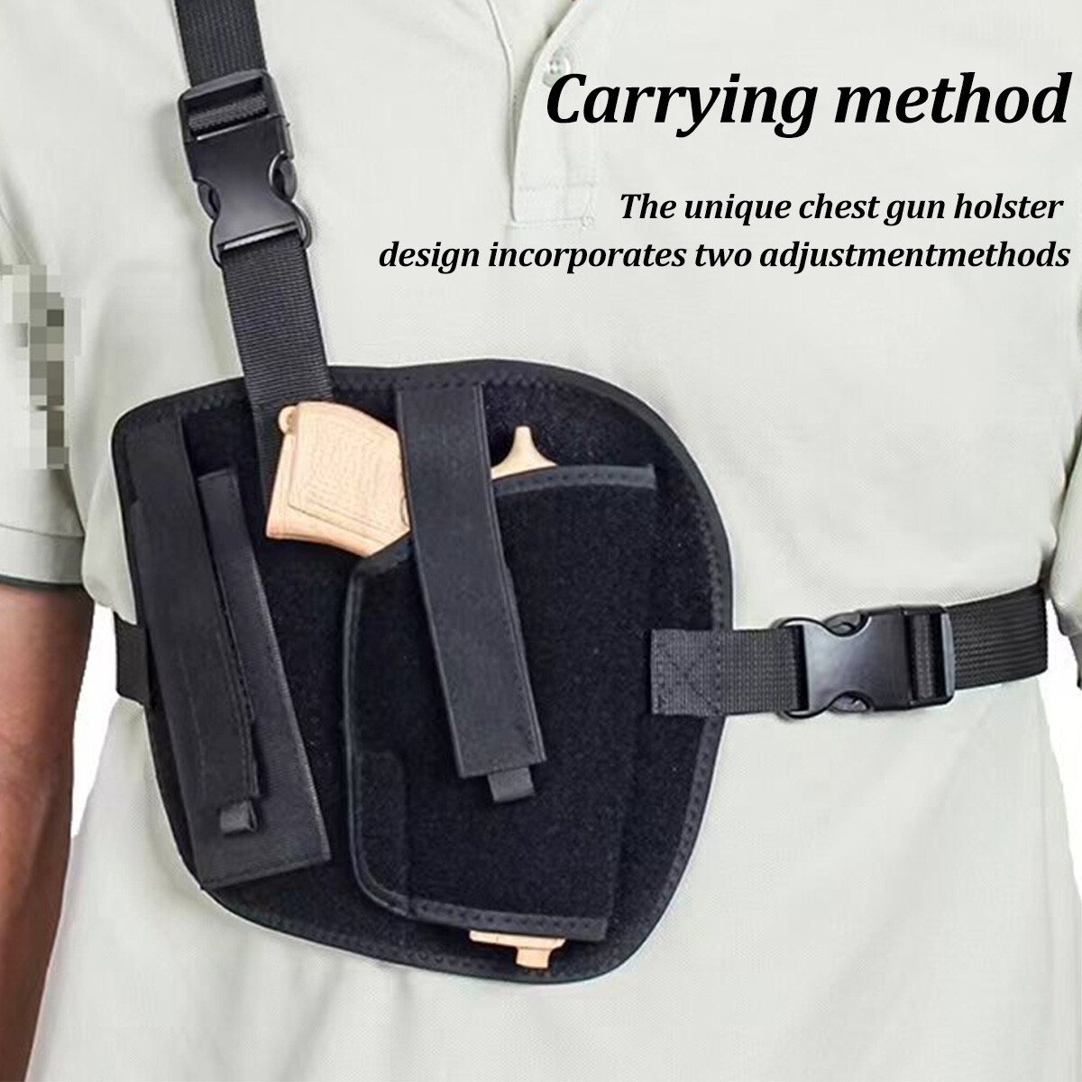 Tactical Chest holster Holster for Concealed Carry Adjustable Pistol Gun Holster