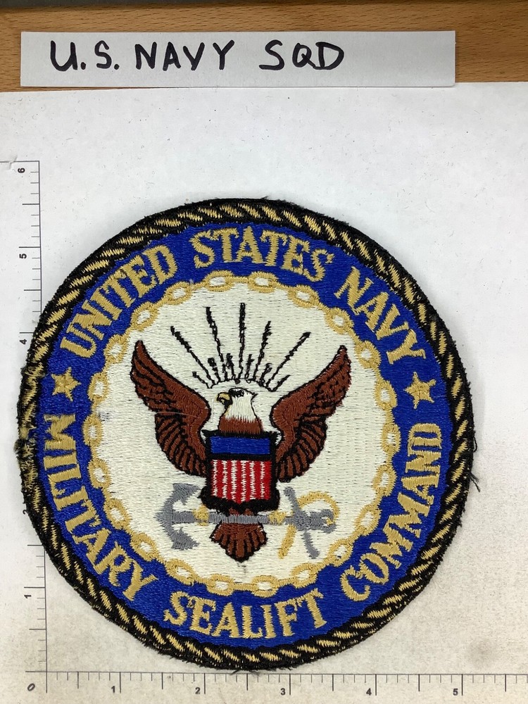 VINTAGE US NAVY MILITARY SEALIFT COMMAND PATCH