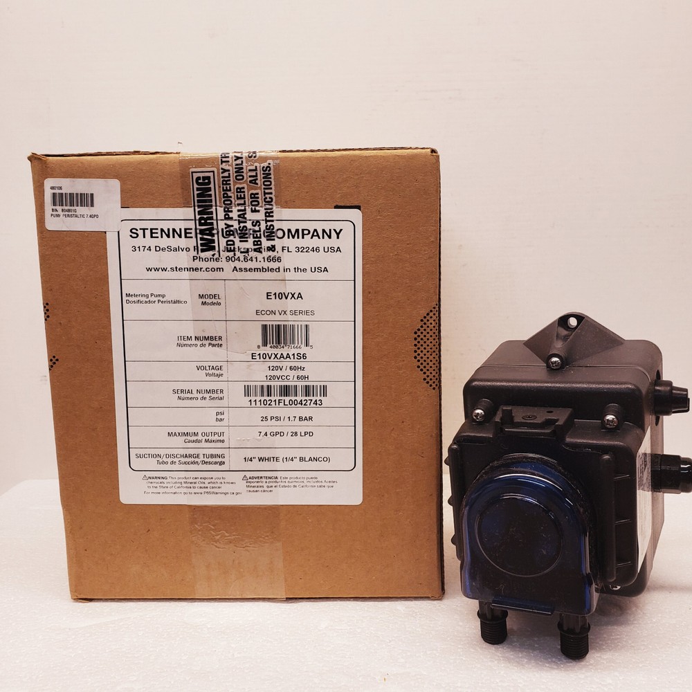 Stenner E10VXAA1S ECON VX Self-Priming Variable Speed Metering Pump 7.4 GPD 120V