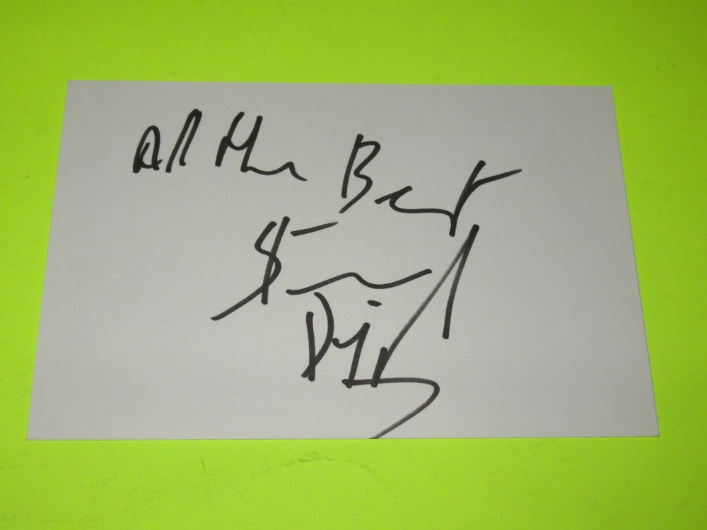 SIGNED AUTOGRAPHED STEVE DIGGLE BUZZCOCKS 4 X 6 INDEX CARD PUNK