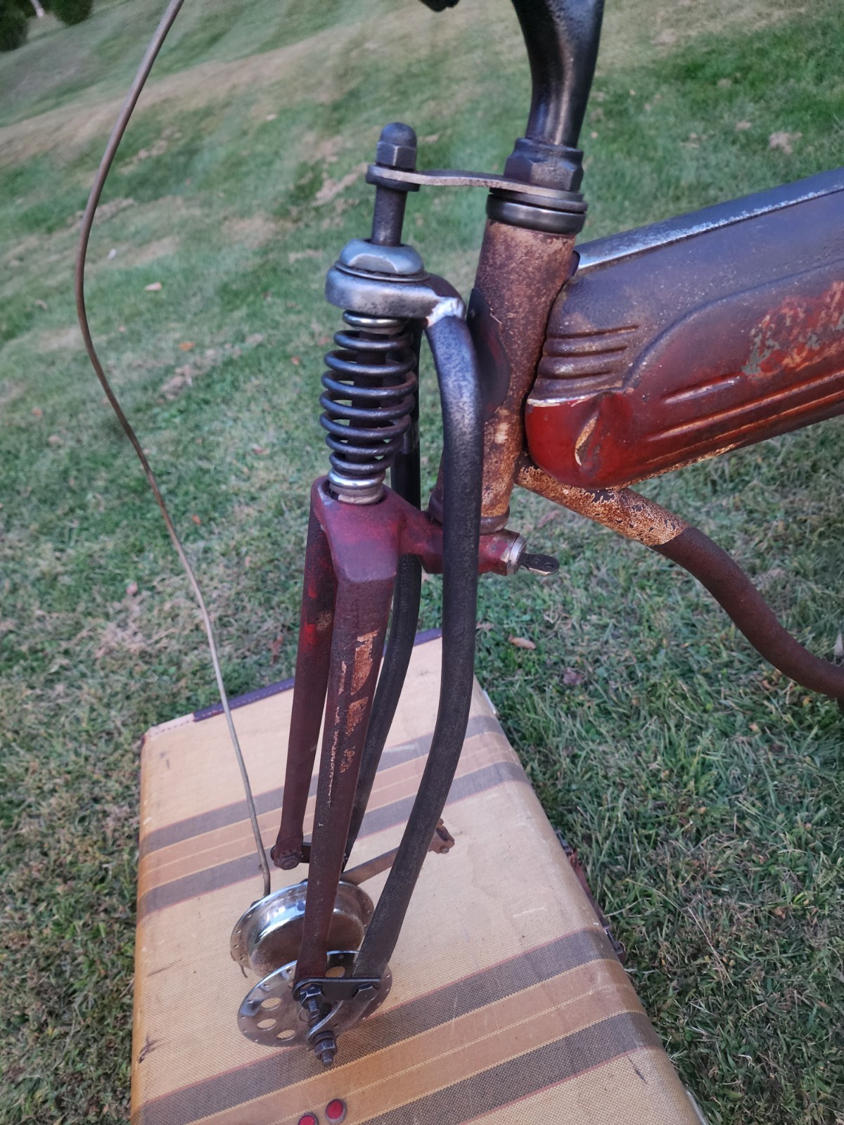 ORIGINAL 50'S COLUMBIA 5 STAR SUPERB BALLOON TIRE BIYCYCLE SPRINGER W/ KEY