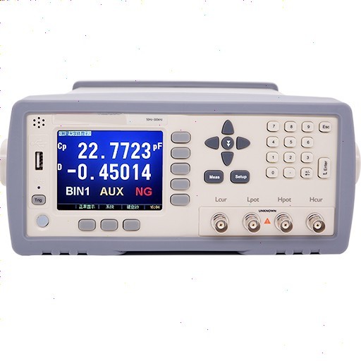 Desktop LCR Meter with Frequency Range 50Hz~200kHz and DCR DC ALC Bias Function