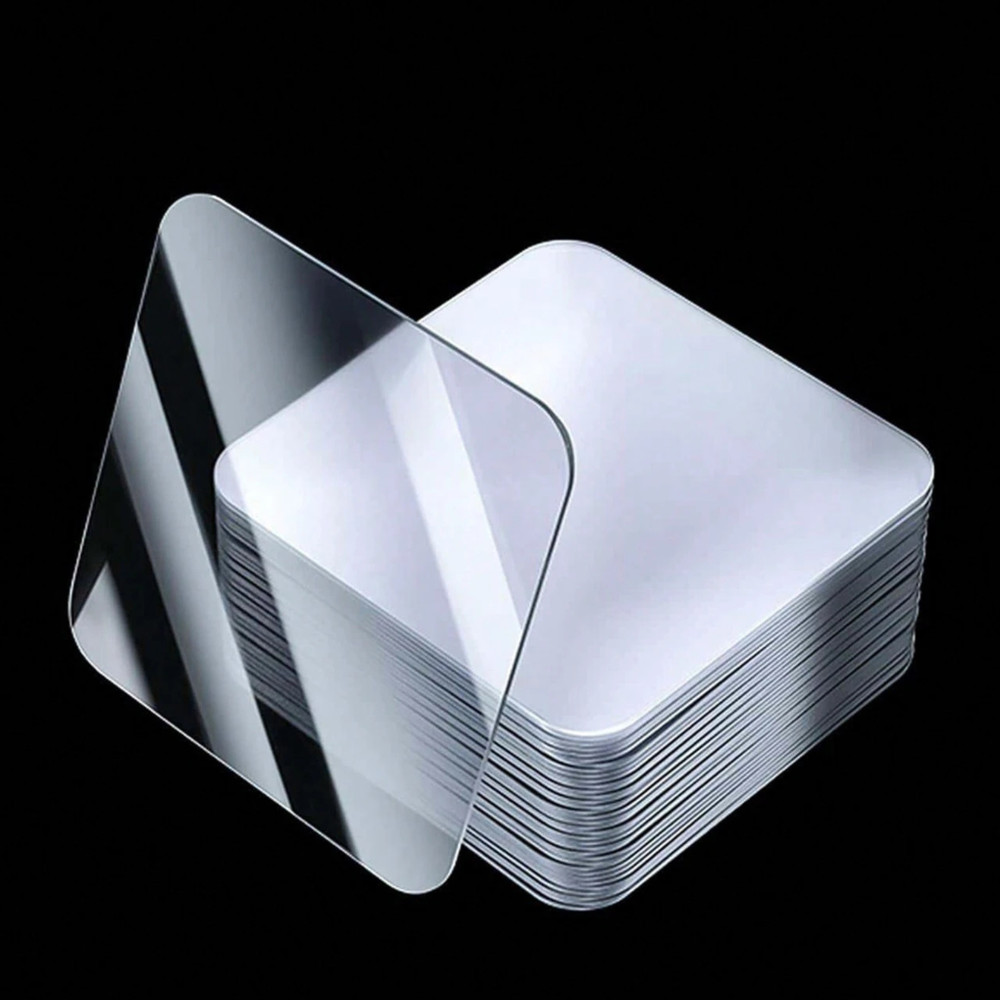10 pcs Double-Sided Adhesive Wall Mounting Strips Transparent Strong Sticky Pad