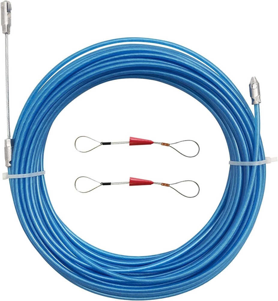 30M 100ft Fish Tape Cable Puller Kit Through Wall Wire Guide Device 4mm PET E...