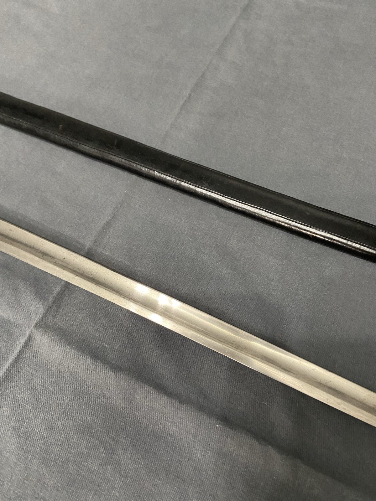 Original Early CIVIL WAR Ames M1840 NCO Sword 1862 w/Repro Leather Scabbard