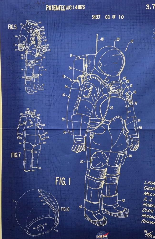 Outer Space NASA Fabric Panel, 36 " Cotton Project Panel, Riley Blake