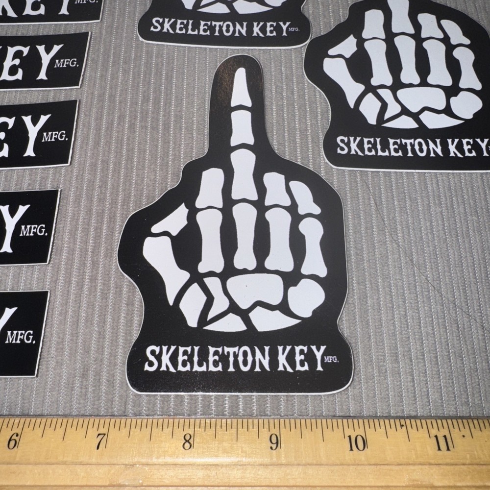 Skeleton Key Mfg. Stickers - 10 Pack - Middle Finger
