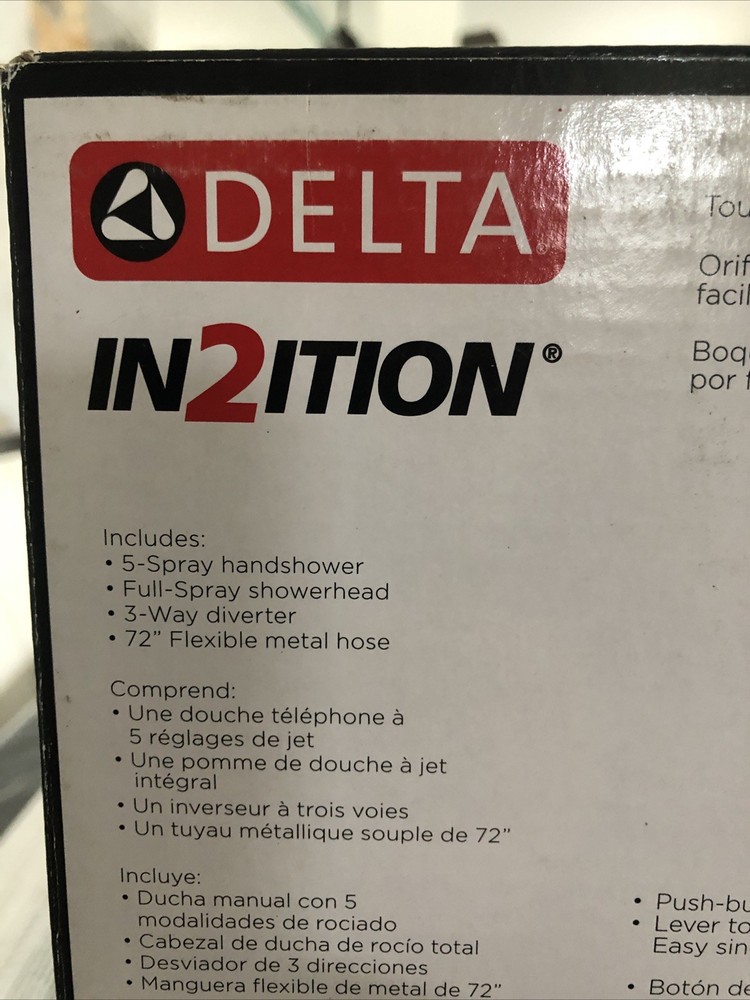 Delta 75589 In2ition 2.0 GPM Multi Function Shower Head With H2OKinetic- Chrome