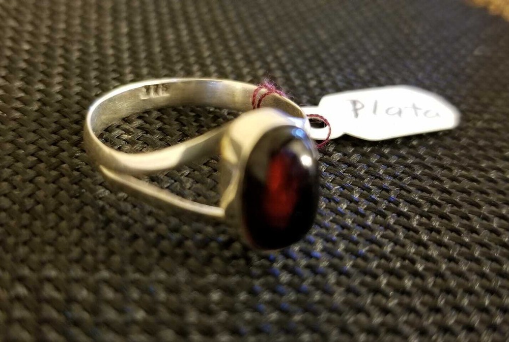 Genuine amber and 925 silver ring