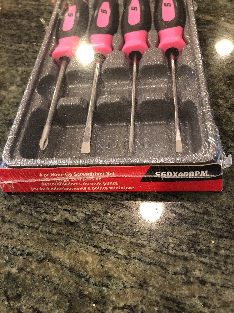Snap On sgdx40bpm mini screwdriver set pink sealed
