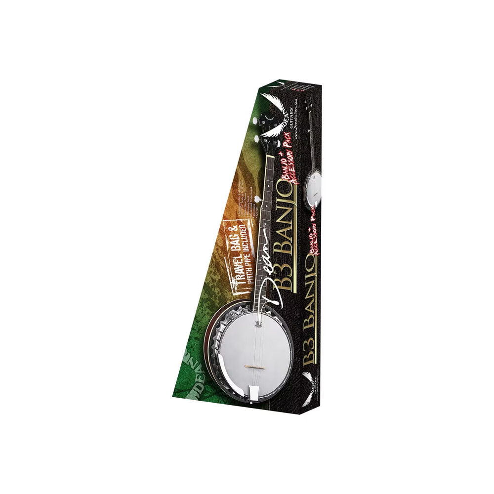 Dean B3 Banjo Pack 5 string with pitch pipe and bag