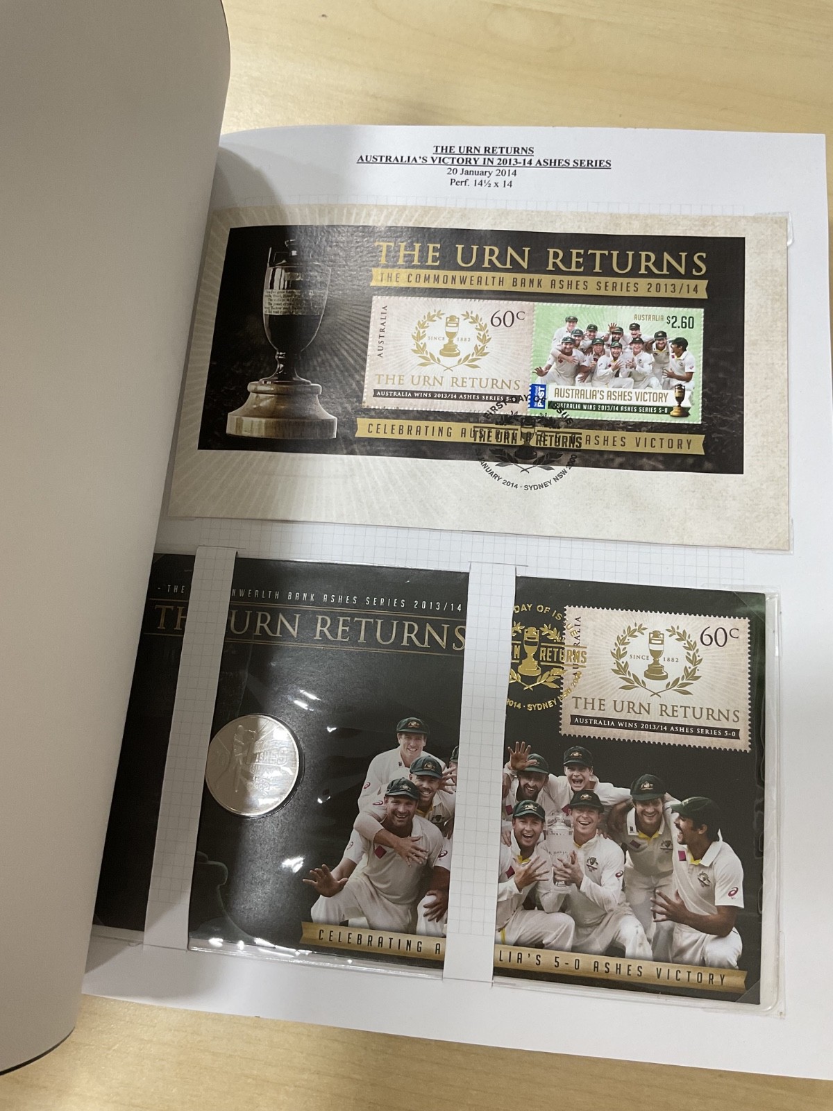 Australian stamps, coin covers + presentation pack. 2014. Album. G/127