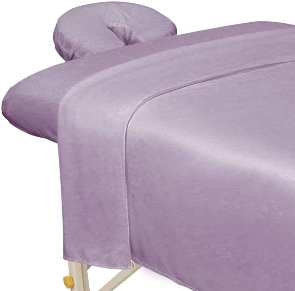 Professional Lavender Microfiber 3-Piece Massage Linens - Soft & Durable Design