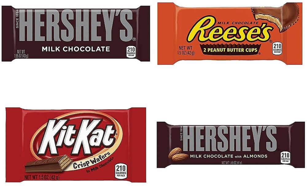 Hershey Assorted Candy Bars - 45 oz Bulk Pack of 30 KIT KAT & REESE'S Chocolates