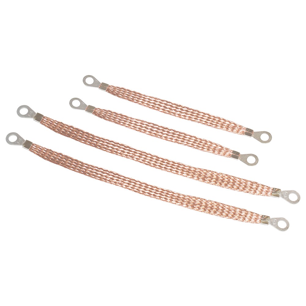 4x Engine Ground Strap Copper Cable Kit For Car Truck Firewall Engine Body Frame